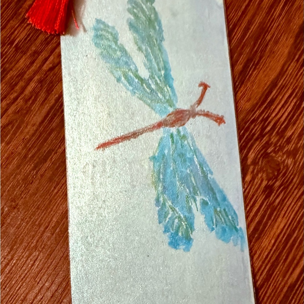 2 Hand Crafted
 inspirational Sobriety Bookmarks
Red Tassel and  Floral design - Picture 2 of 4
